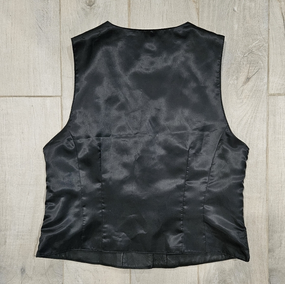 Jacqueline Ferrar Black Genuine Leather Vest - Picture 2 of 6